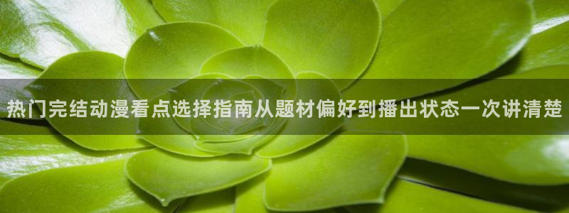 虫虫漫画大全经典推荐：热门完结动漫看点选择指南从题材偏好到播出状态一次讲清楚配图